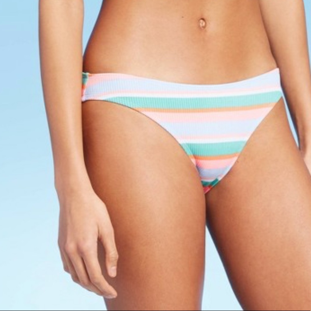 Juniors' Ribbed Hipster Bikini Bottom  Size Small